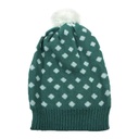[L37011] GORRO DE LANA LUNARES CON POMPON