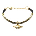 PULSERA CON CUENTAS DE COLORES Y DIJES