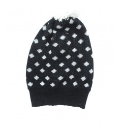 [37011] GORRO DE LANA LUNARES CON POMPON