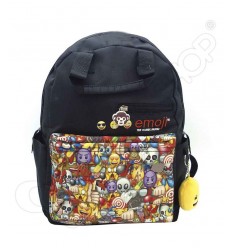 [L8816] MOCHILA 14 PULGADAS CON LLAVERO EMOJI