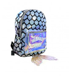 [26140] MOCHILA 17 PULGADAS SIRENA HOLOGRAFICA CON LENTEJUELAS