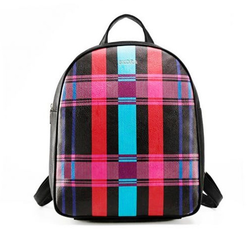 [33007] MOCHILA CUERO PU BLUEBERRY 35x28cm