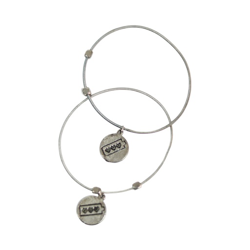 [23257] PULSERA RESORTE CON CRISTAL Y DIJE